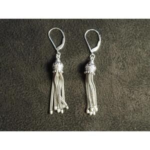 James Avery Sterling Silver Tassel Dangle Earrings